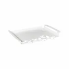 White, Beige or Ivory Iron Design Serving Tray Made in Italy - Leiden Viadurini