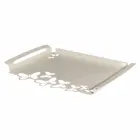 White, Beige or Ivory Iron Design Serving Tray Made in Italy - Leiden Viadurini