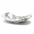 Curved Decorative Tray in Arabescato Marble Made in Italy - Clifton Viadurini