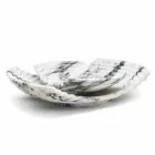 Curved Decorative Tray in Arabescato Marble Made in Italy - Clifton Viadurini