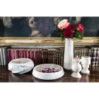 Round Design Tray in Arabescato Marble Made in Italy - Casimir Viadurini