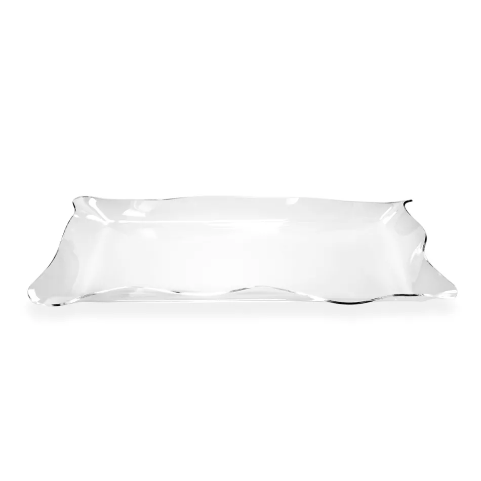 Colored and Recyclable Plexiglass Tray 2 Sizes 2 Pieces - Gabrio Viadurini
