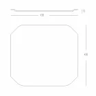 White Corian Square Tray Kitchen Cutting Board with Corners - Ivanova Viadurini