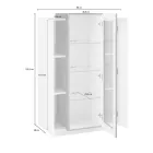 Showcase 3 Doors Lounge White and Anthracite Wood, Cement or Maple - Therese Viadurini