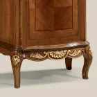 Classic Showcase in White Walnut or Moka Wood Made in Italy - Chantilly Viadurini