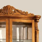 Classic Showcase in Inlaid Walnut Wood 4 Doors Made in Italy - Commodo Viadurini