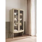 Showcase Complete with Two Doors and Three Glass Shelves Made in Italy - Sweets Viadurini