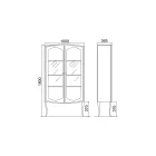 Showcase Complete with Two Doors and Three Glass Shelves Made in Italy - Sweets Viadurini