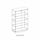 Wall-mounted display cabinet in transparent glass 2 doors with lock - Antonia Viadurini