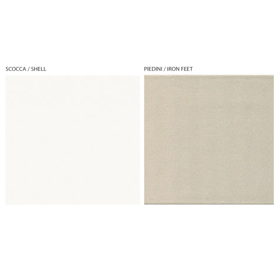 Lounge Showcase with 1 Door in White and Canaletto Finish Made in Italy - Gerd Viadurini