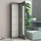 Design Lounge Display Cabinet in White, Anthracite or Concrete Wood - Suzana Viadurini