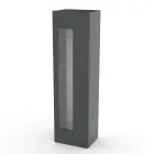 Design Lounge Display Cabinet in White, Anthracite or Concrete Wood - Suzana Viadurini