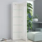 Design Lounge Display Cabinet in White, Anthracite or Concrete Wood - Suzana Viadurini