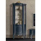 Lounge Wooden Showcase with 1 Luxury Door Made in Italy - Leonor Viadurini