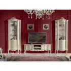 Lounge Wooden Showcase with 1 Luxury Door Made in Italy - Leonor Viadurini