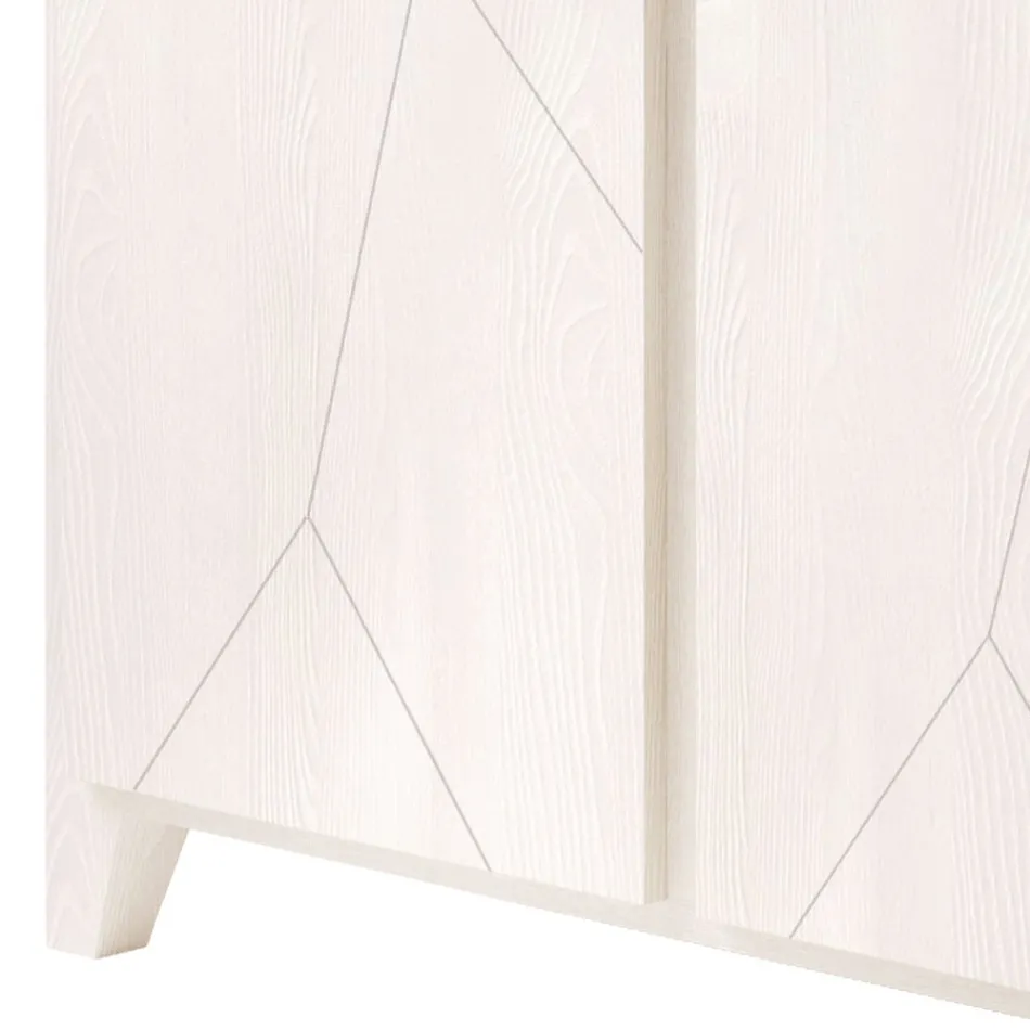 Lounge Showcase Structure in Solid Fir Wood Made in Italy - Pascual Viadurini