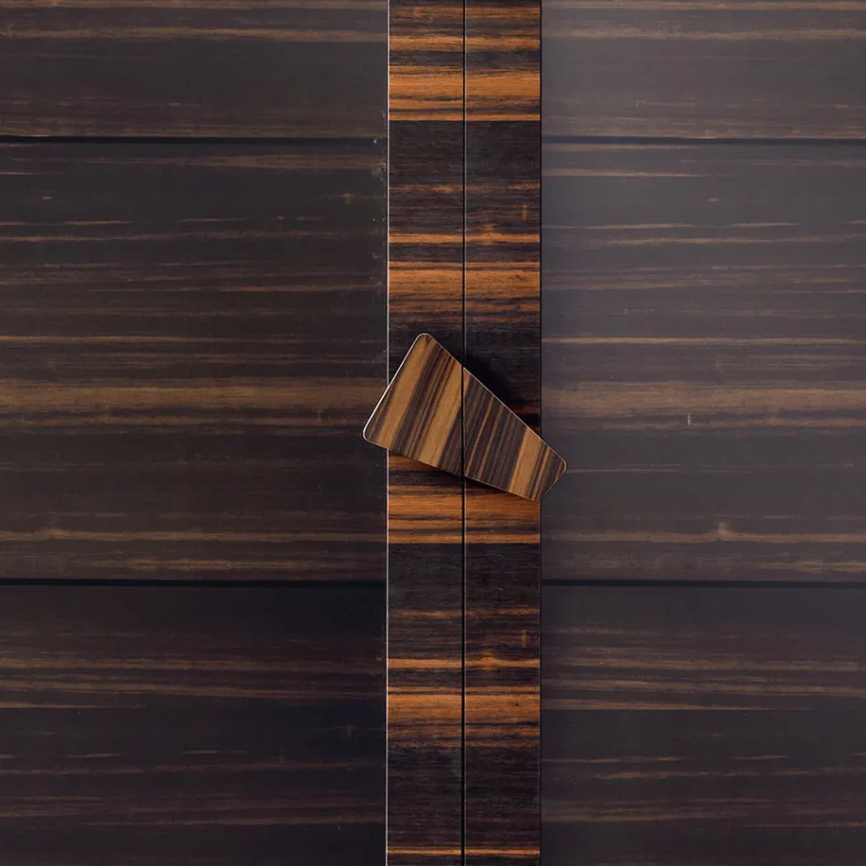 Grilli Zarafa design solid wood cabinet with 2 doors made in Italy Viadurini