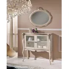 Lounge Showcase 2 Doors in Walnut or White Wood Made in Italy - London Viadurini