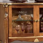 Lounge Showcase 2 Doors in Walnut or White Wood Made in Italy - London Viadurini