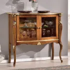 Lounge Showcase 2 Doors in Walnut or White Wood Made in Italy - London Viadurini