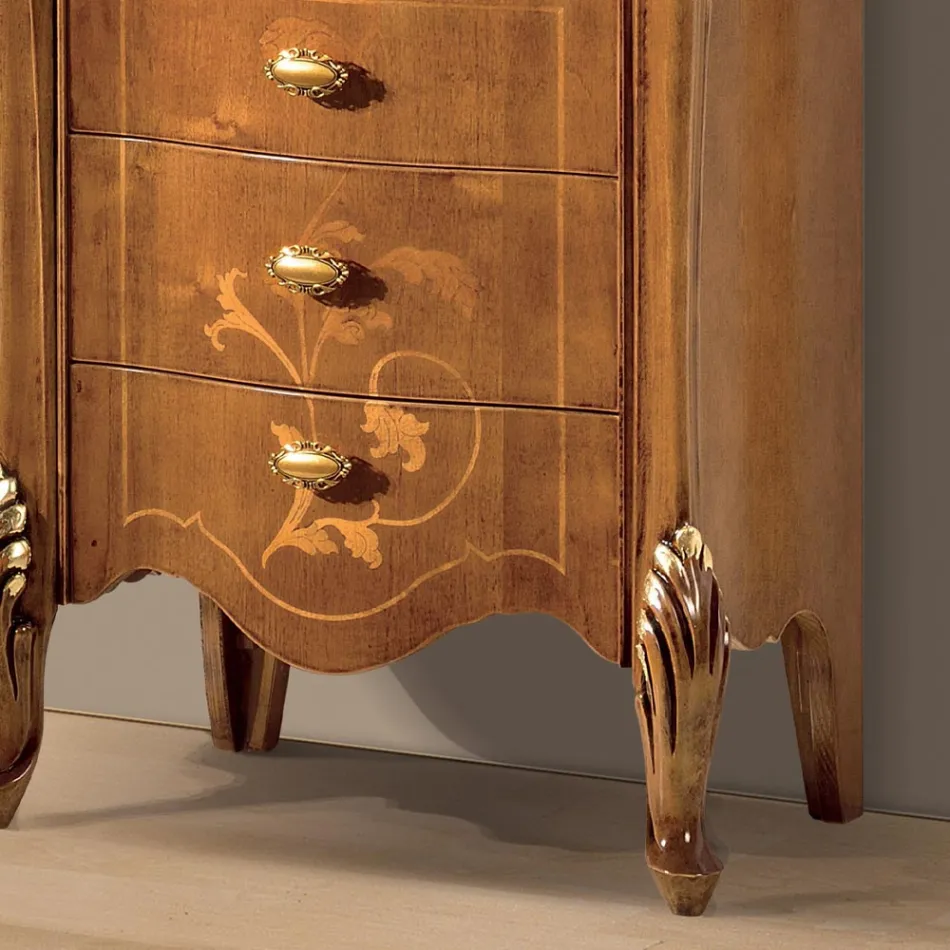 Lounge Showcase with 1 Glass Door and 3 Drawers Made in Italy - London Viadurini