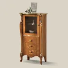 Lounge Showcase with 1 Glass Door and 3 Drawers Made in Italy - London Viadurini