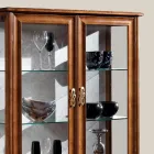 Luxury Lounge Showcase in Classic Walnut Wood Made in Italy - Hastings Viadurini