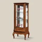 Luxury Lounge Showcase in Classic Walnut Wood Made in Italy - Hastings Viadurini