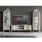 Lounge Walnut or White Wood Showcase with 1 Door Made in Italy - Versaille Viadurini