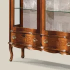 Classic Style Wooden Showcase with Doors and Drawers Made in Italy - Versaille Viadurini