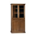 Display cabinet with 2 drawers, 2 wooden doors and 2 glass doors Made in Italy - Camene