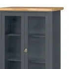 Wooden display cabinet with 1 drawer, 2 doors and 2 shelves Made in Italy - Nanna Viadurini