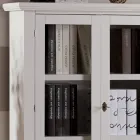 Wooden display cabinet with 1 drawer, 2 doors and 2 shelves Made in Italy - Nanna Viadurini