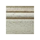 Wooden display cabinet with patinated ivory finish. Made in Italy - Fosta Viadurini