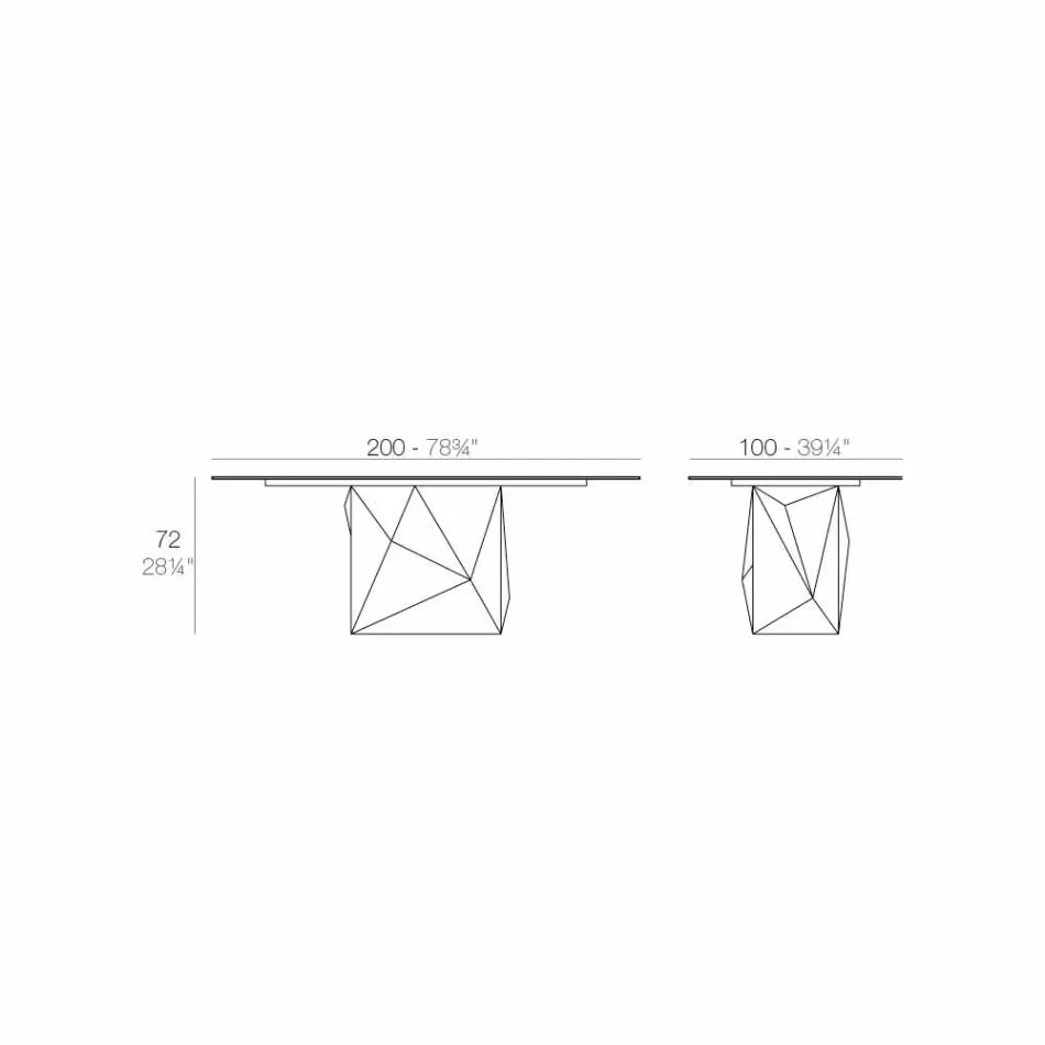 Vondom Faz white lacquered garden table L200xP100cm of design Viadurini