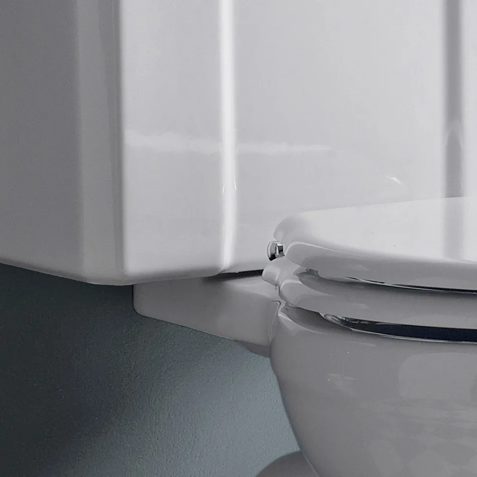 Water Monobloc Classic in White Ceramic with Box Made in Italy - Marwa Viadurini