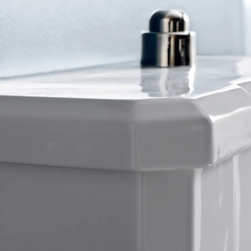 Water Monobloc Classic in White Ceramic with Box Made in Italy - Marwa Viadurini